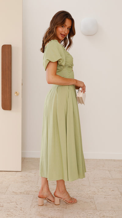 Load image into Gallery viewer, Christina Maxi Dress - Olive - Billy J
