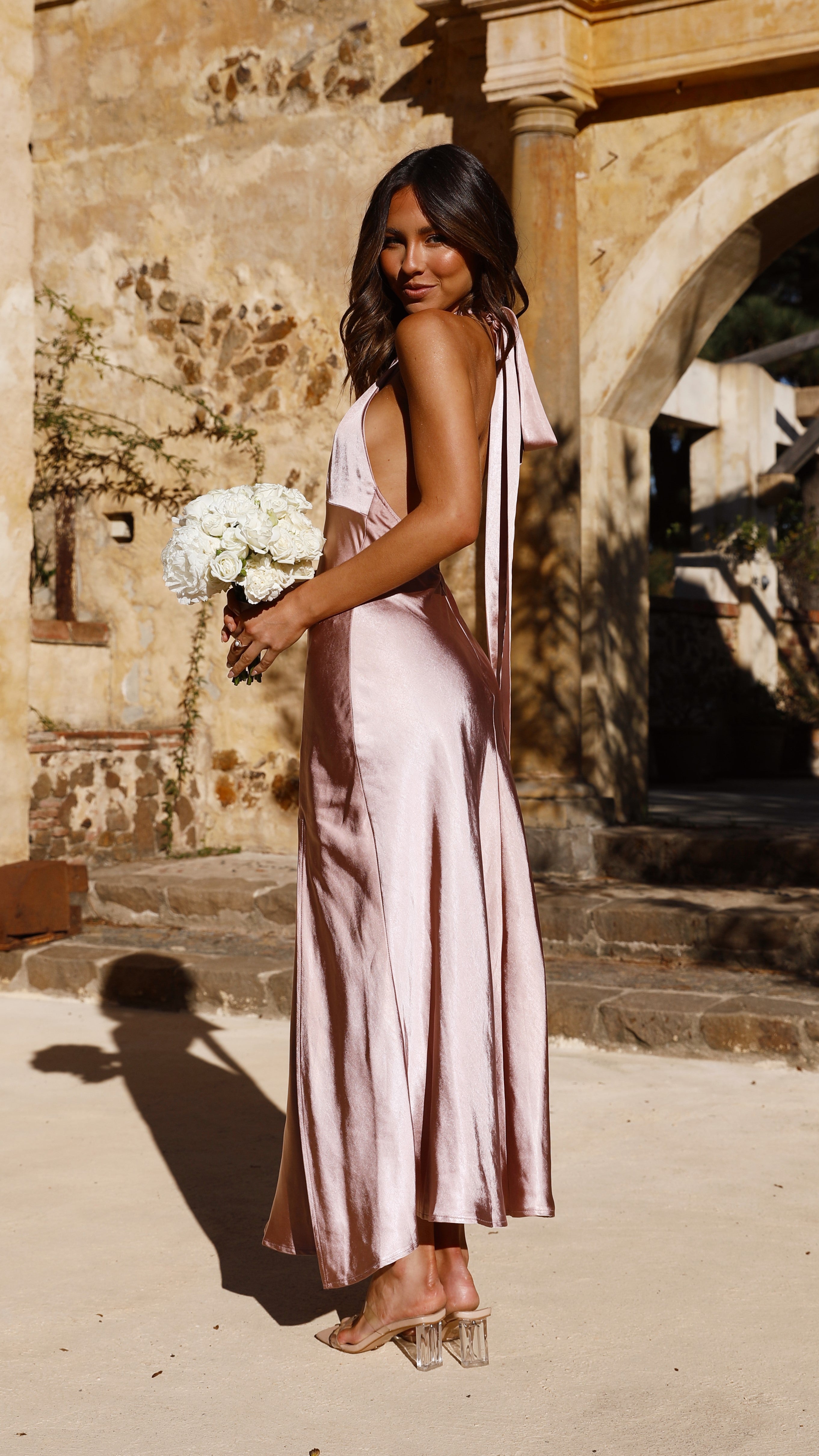 Amalia Maxi Dress - Dusty Pink - Billy J