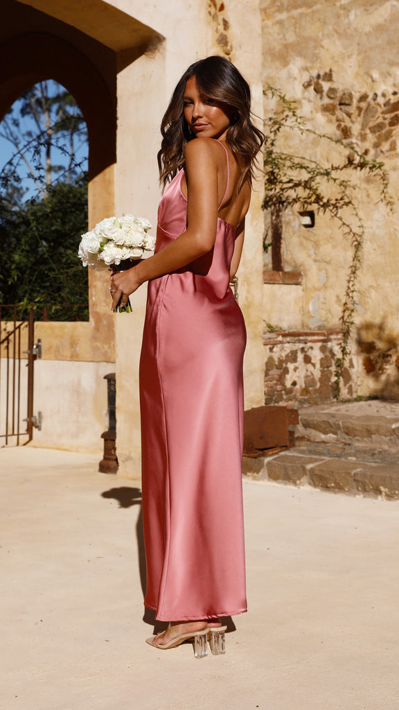 Ziah Maxi Dress - Baked Rose - Billy J