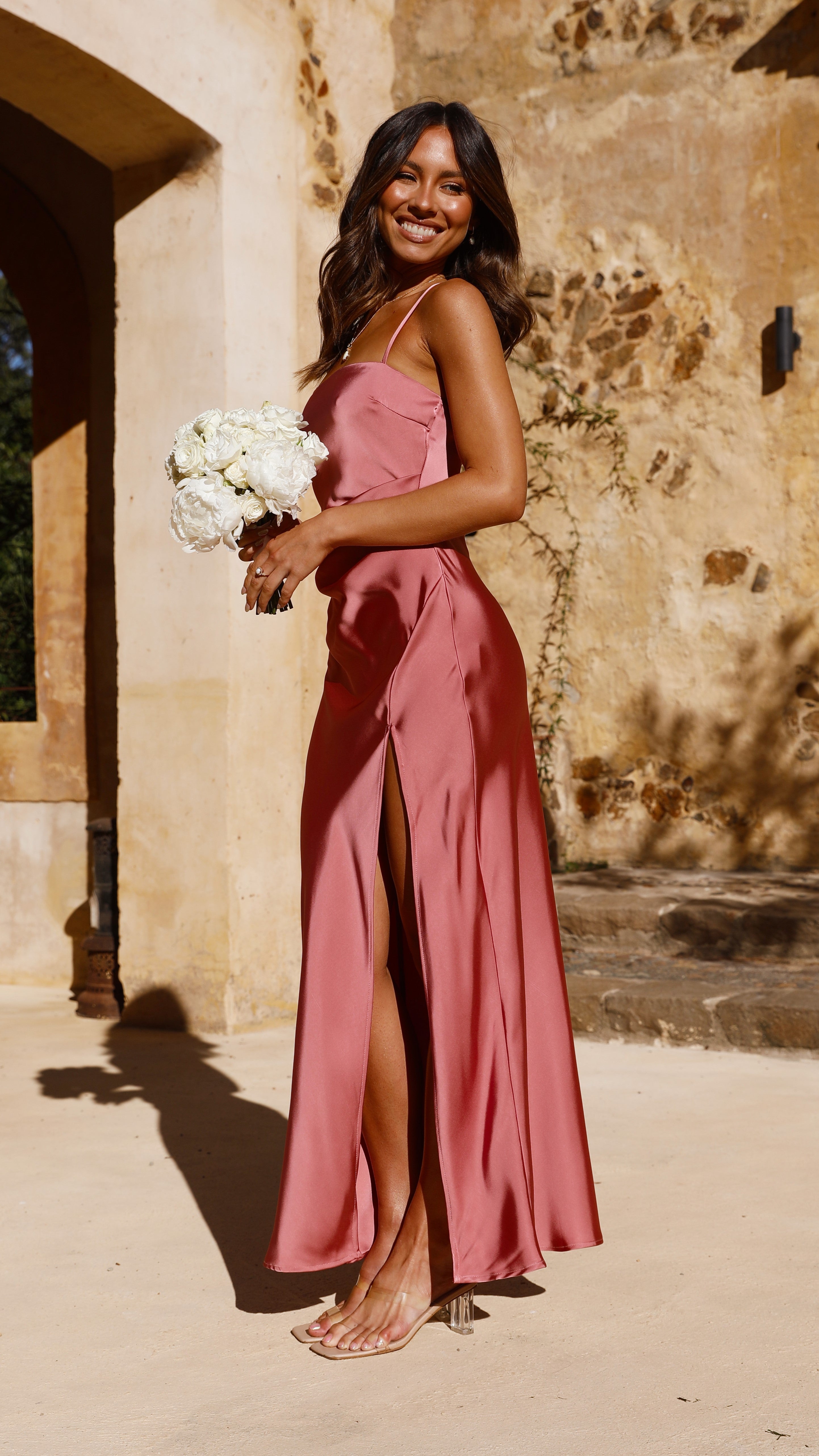 Ilana Maxi Dress - Baked Rose - Billy J