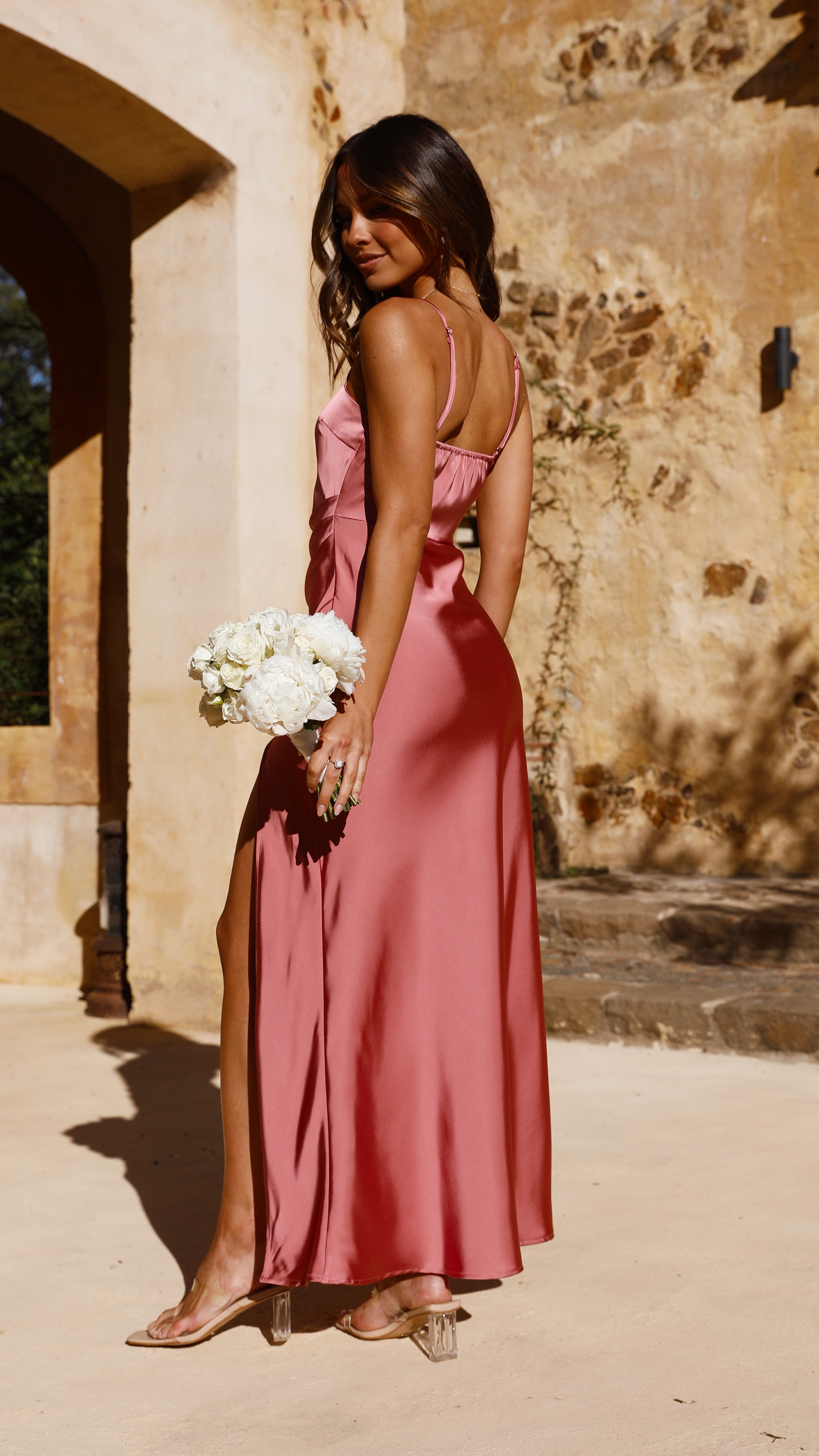 Ilana Maxi Dress - Baked Rose - Billy J