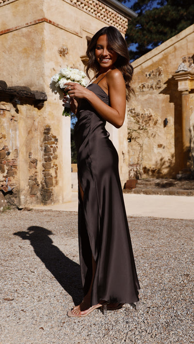 Load image into Gallery viewer, Ilana Maxi Dress - Espresso - Billy J
