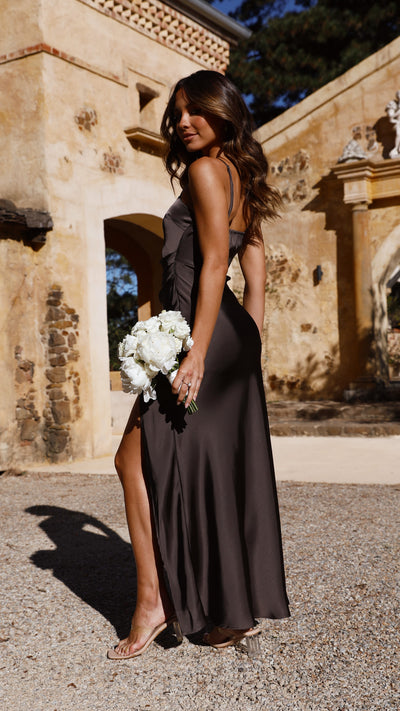 Load image into Gallery viewer, Ilana Maxi Dress - Espresso - Billy J
