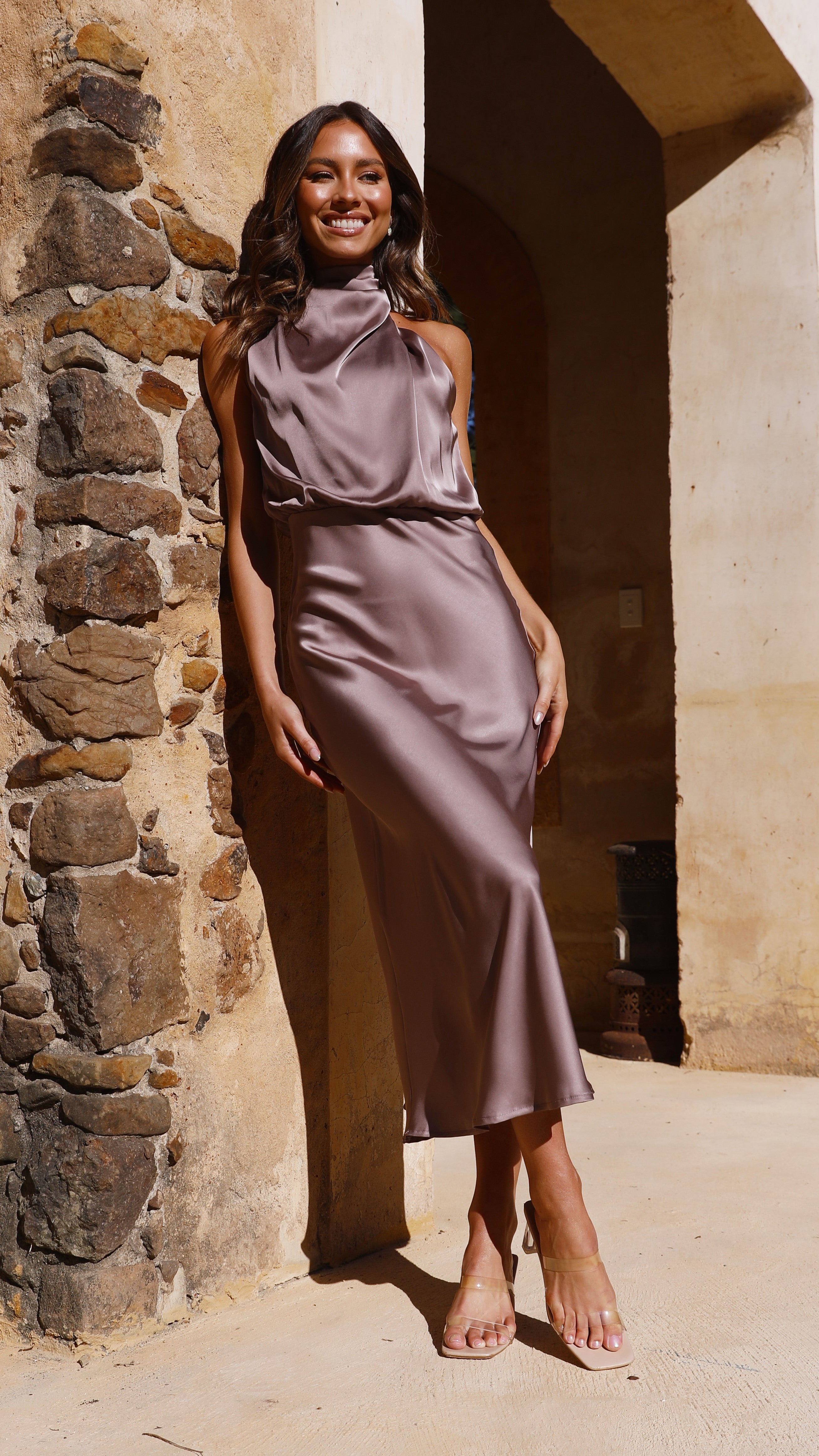 Esther Maxi Dress - Mushroom - Billy J