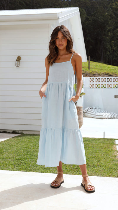 Load image into Gallery viewer, Nico Maxi Dress - Blue - Billy J
