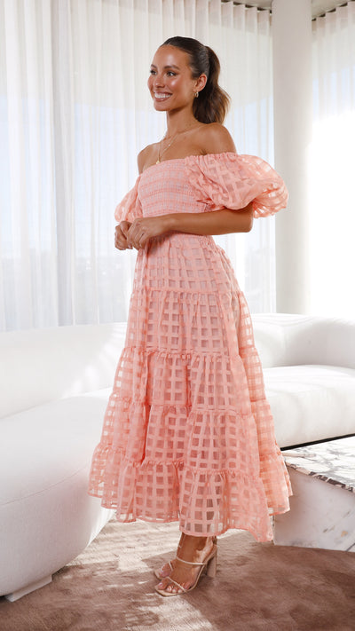 Load image into Gallery viewer, Deemi Maxi Dress - Peach - Billy J
