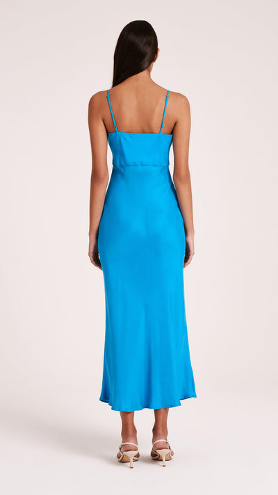 Load image into Gallery viewer, Lea Cupro Dress - Azure - Billy J
