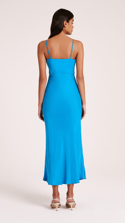 Load image into Gallery viewer, Lea Cupro Dress - Azure - Billy J
