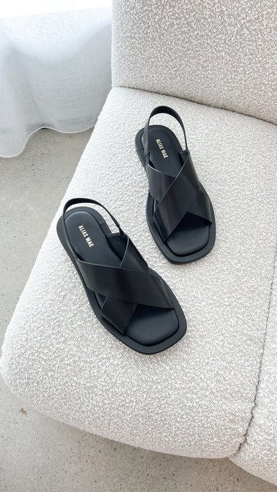 Load image into Gallery viewer, Alias Mae Keya Sandal - Black Leather - Billy J
