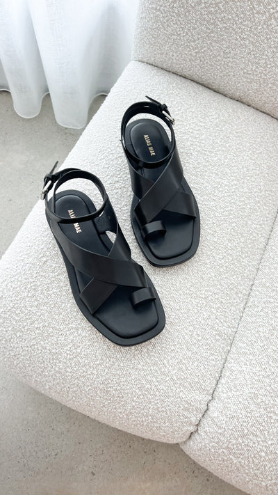 Load image into Gallery viewer, Alias Mae Kellie Sandal - Black Leather - Billy J
