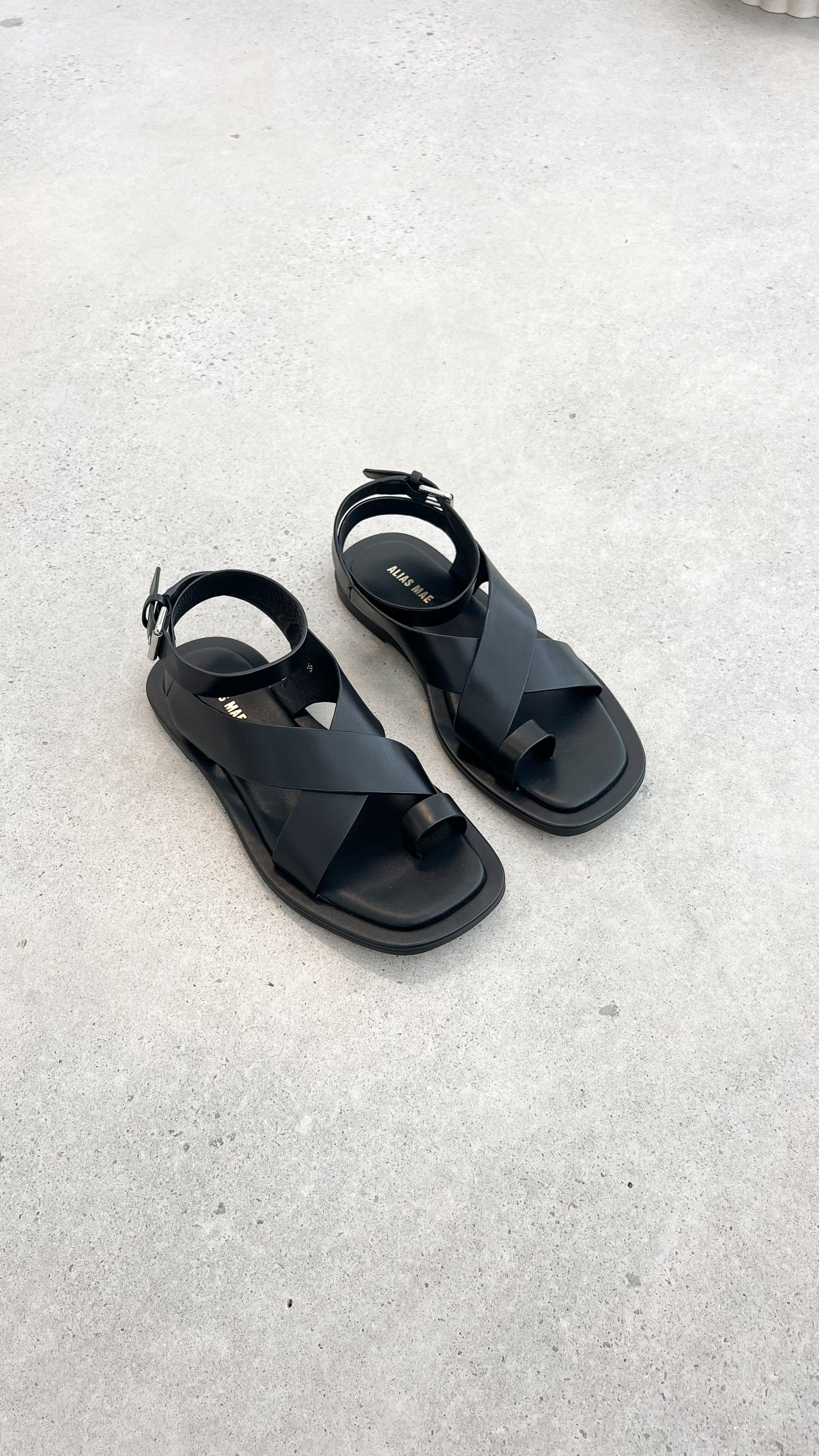 Alias Mae Kellie Sandal - Black Leather - Billy J