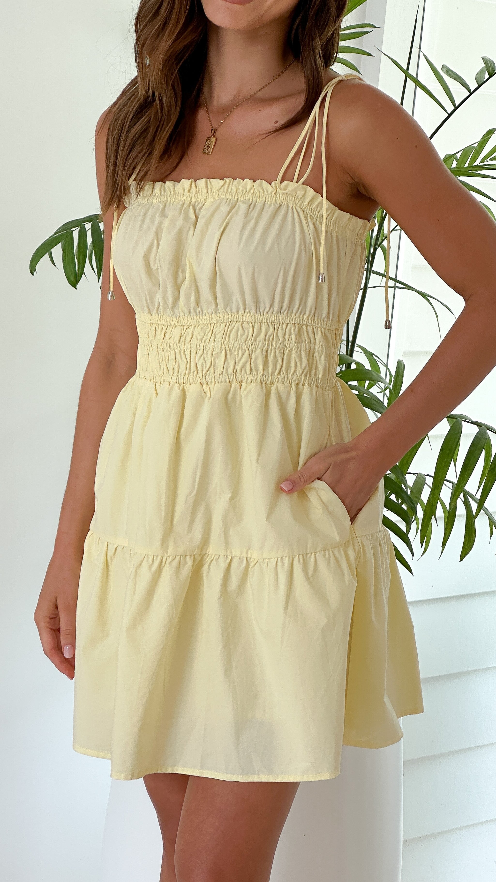 Cely Mini Dress - Yellow - Billy J