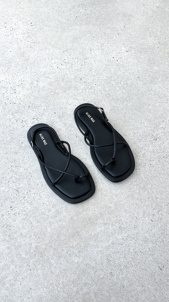 Kendall Sandal - Black Leather - Billy J