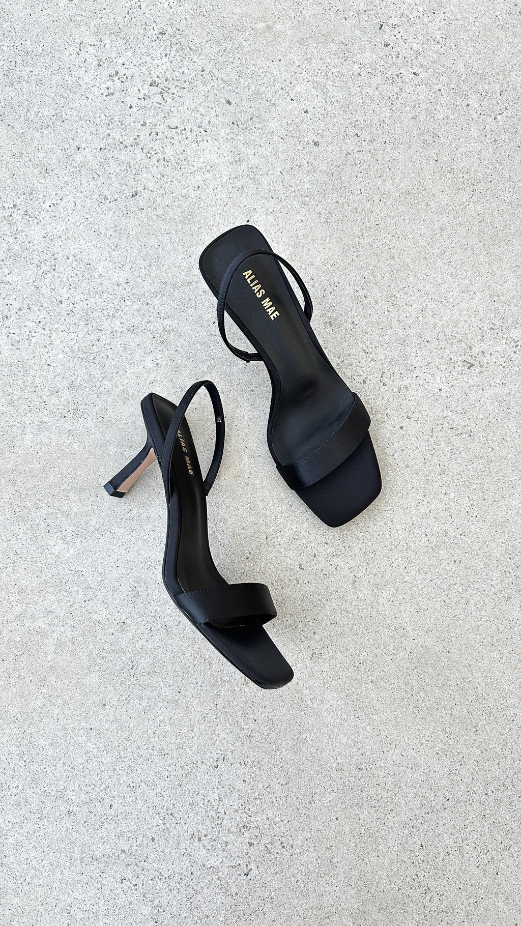 Emerson Heel - Black Satin - Billy J