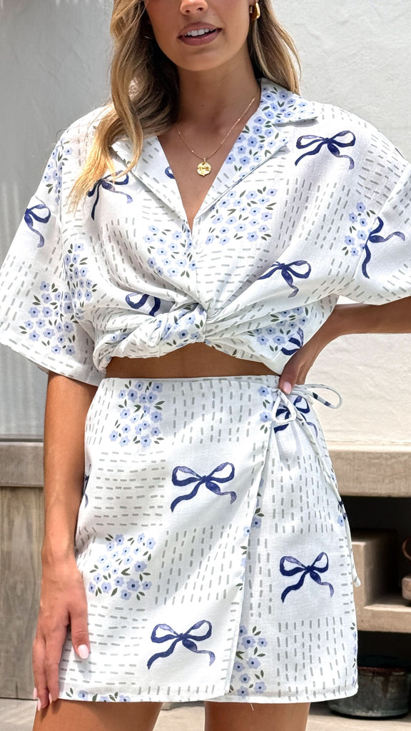 Abilene Button Up Shirt - Sweet Bow Blue - Billy J