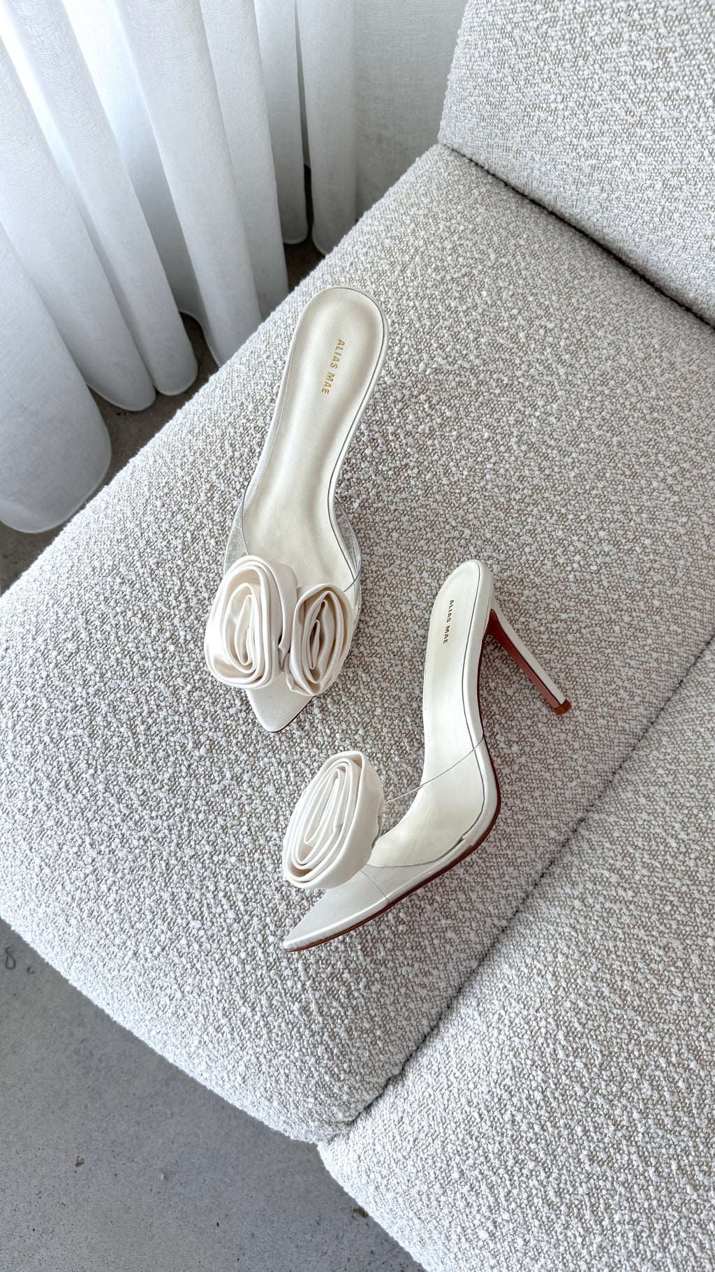 Casey Heel - Ivory Satin - Billy J