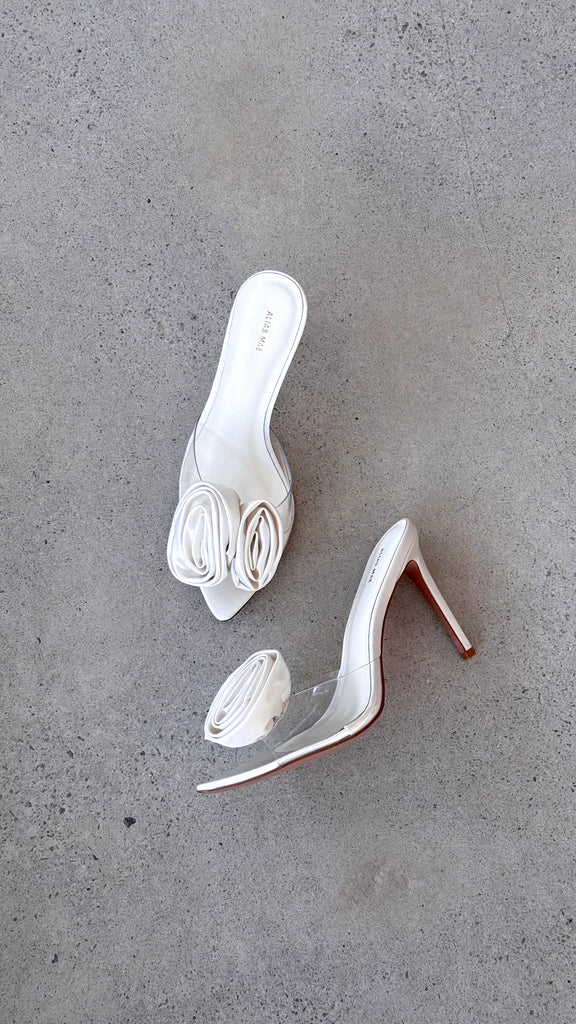 Casey Heel - Ivory Satin - Billy J