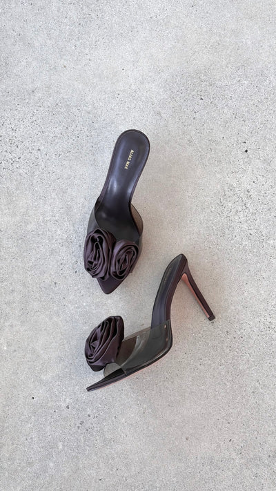 Load image into Gallery viewer, Casey Heel - Choc Satin - Billy J
