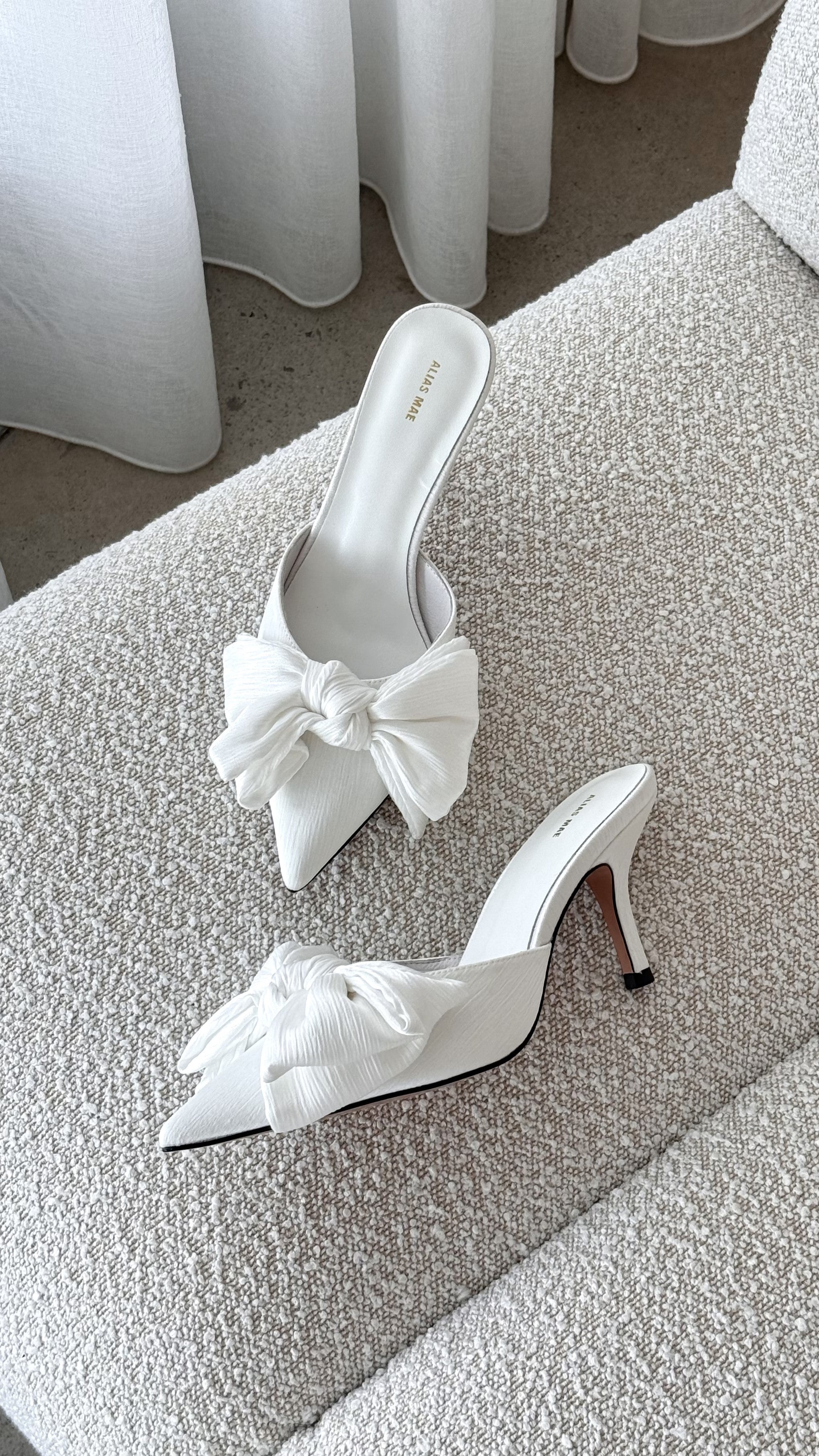 Fae Heel - Ivory Satin - Billy J