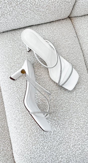 Femi Heel - White Diamante