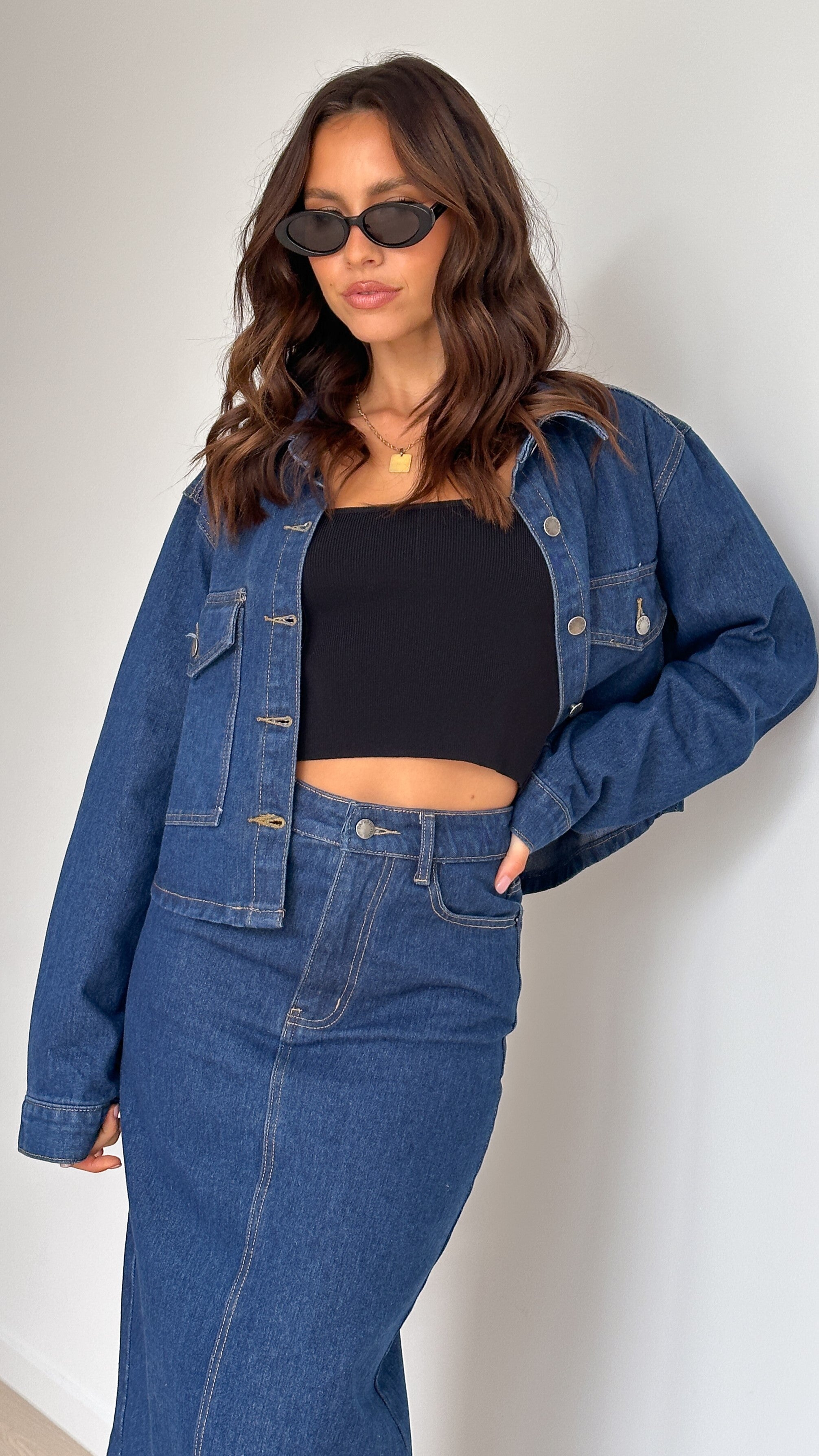 Fiona Denim Jacket - Indigo - Billy J