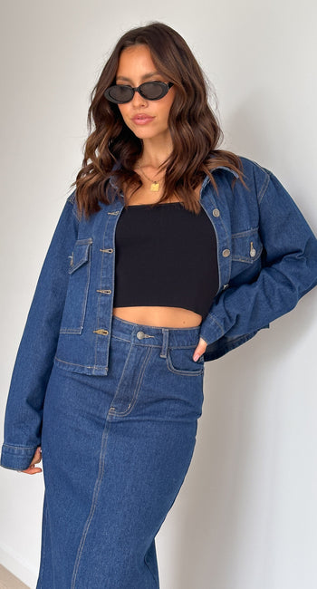 Fiona Denim Jacket - Indigo