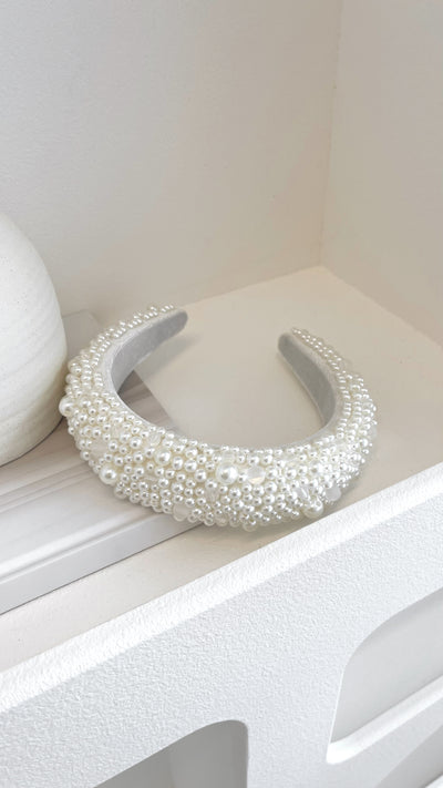 Load image into Gallery viewer, Daytona Headband - Cream/Pearl - Billy J
