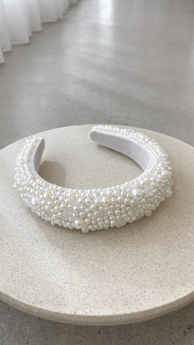 Load image into Gallery viewer, Daytona Headband - Cream/Pearl - Billy J
