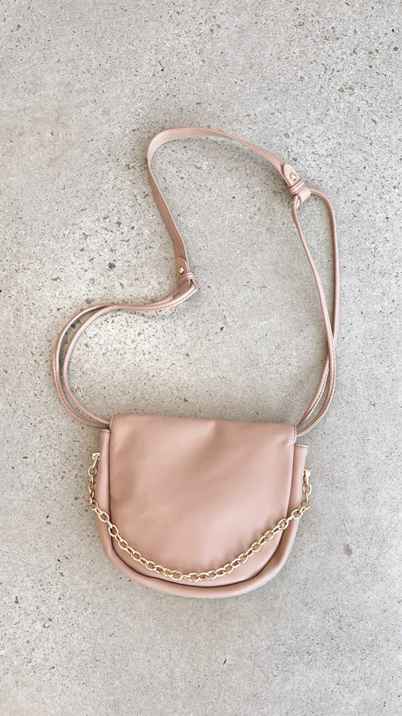 Brinley Gathered Top Crossbody Bag - Nude/Gold - Billy J