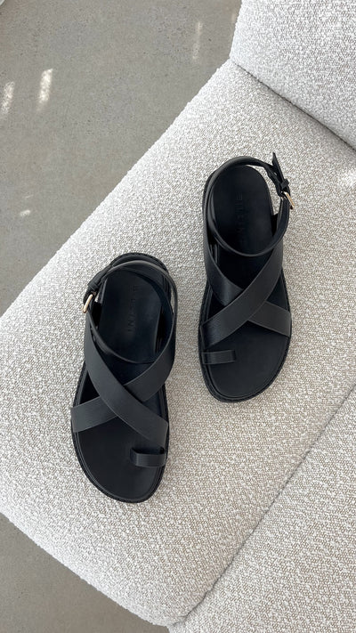 Load image into Gallery viewer, Zini Sandal - Black - Billy J
