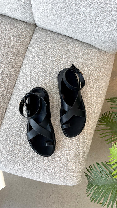 Load image into Gallery viewer, Zini Sandal - Black - Billy J
