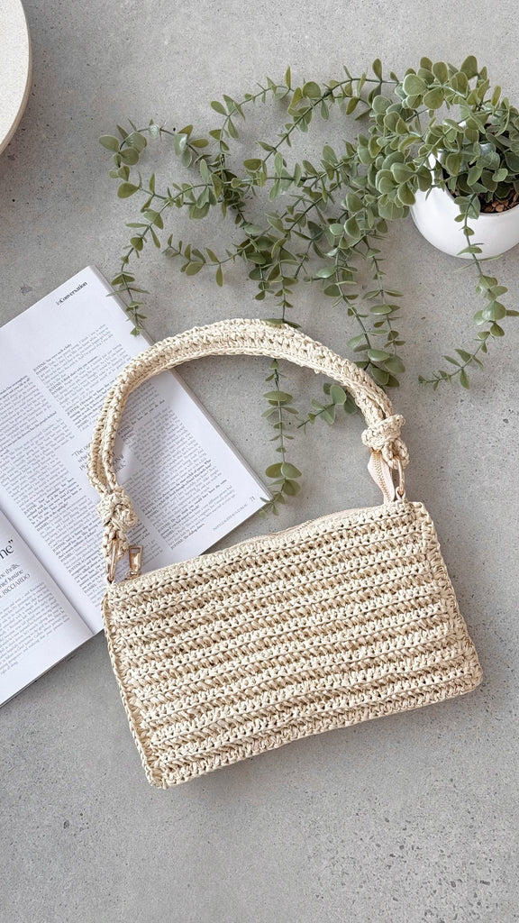 Aquila Shoulder Bag - Natural Raffia - Billy J