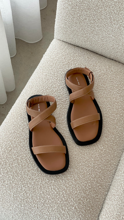 Load image into Gallery viewer, Kenia Sandal - Pecan Leather - Billy J
