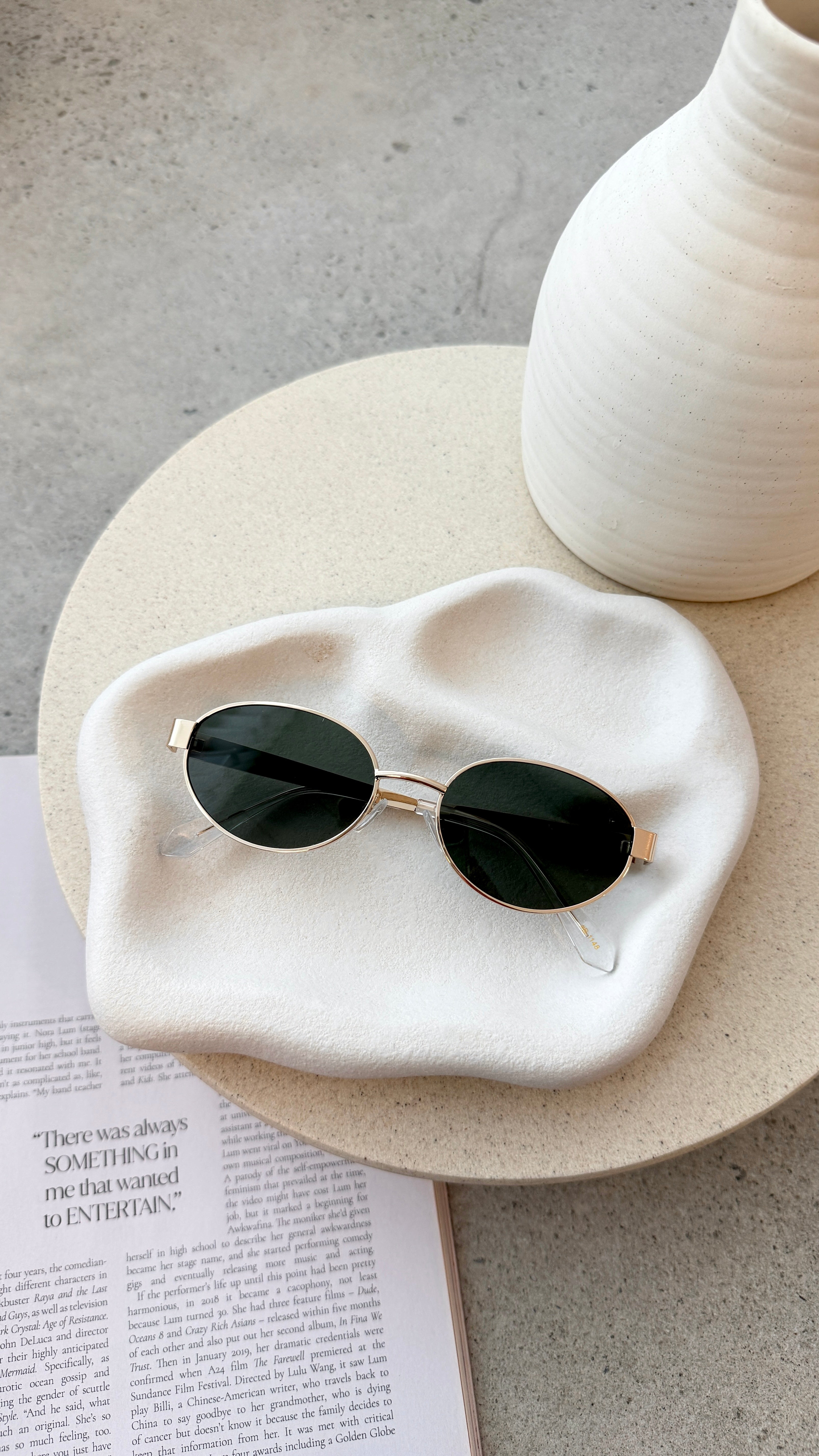 The Evangelista Sunglasses - Gold / Green - Billy J