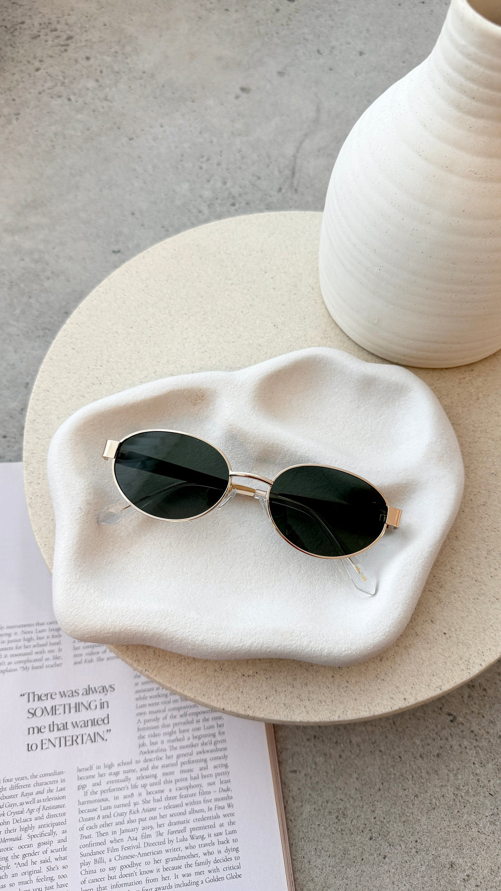 The Evangelista Sunglasses - Gold / Green - Billy J