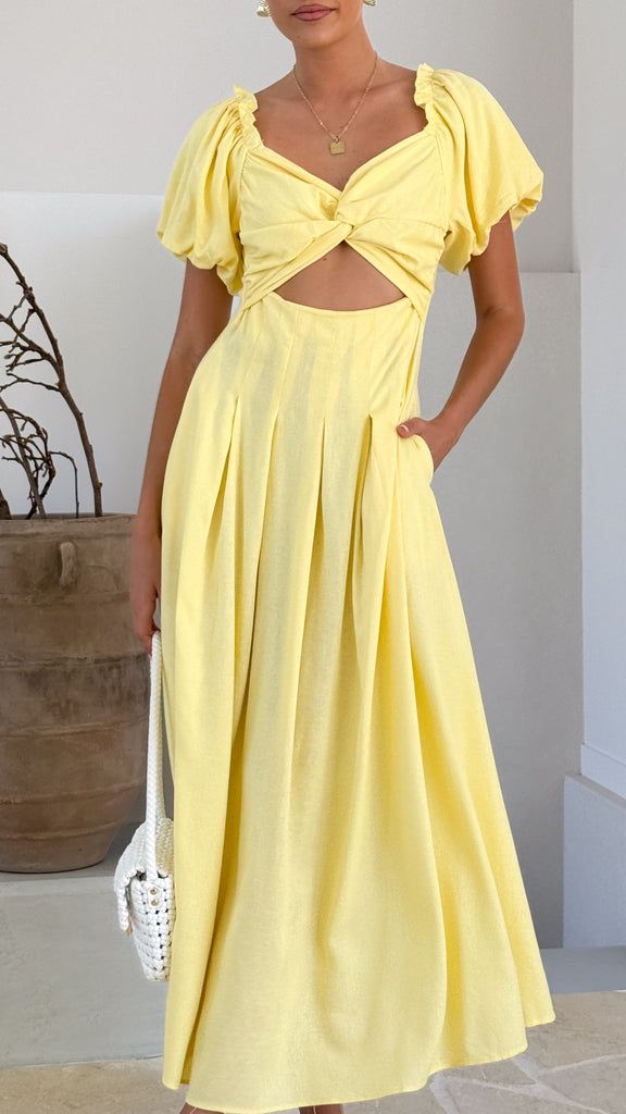 Christina Maxi Dress - Lemon - Billy J