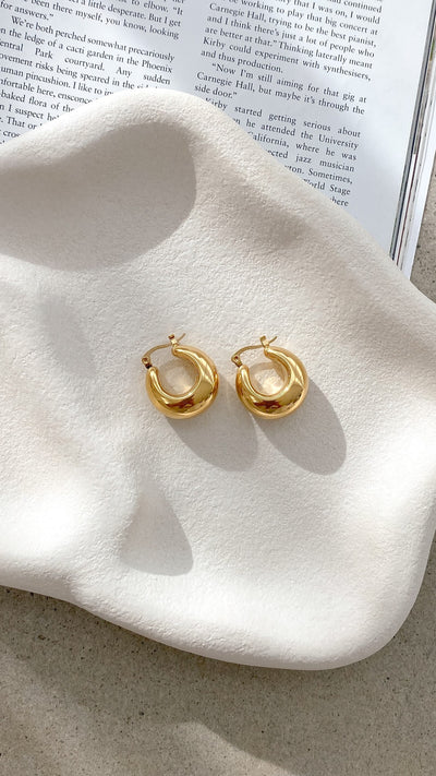 Load image into Gallery viewer, Forte Hoop Earrings - Gold - Billy J
