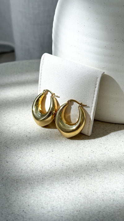 Load image into Gallery viewer, Arya Hoop Earrings - Gold - Billy J
