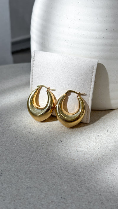 Load image into Gallery viewer, Arya Hoop Earrings - Gold - Billy J
