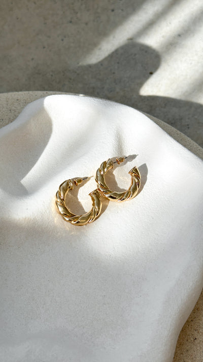 Load image into Gallery viewer, Amalie Hoop Earrings - Gold - Billy J
