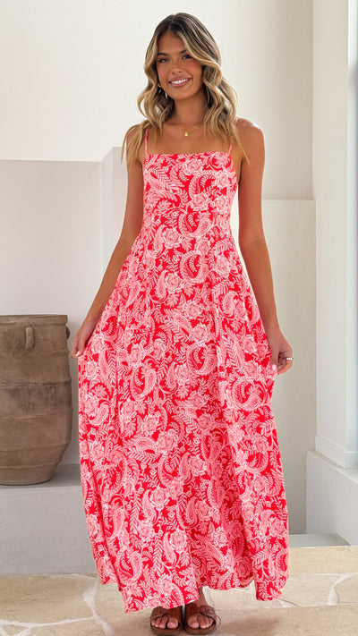 Load image into Gallery viewer, Jaylene Maxi Dress - Paisley Print - Billy J
