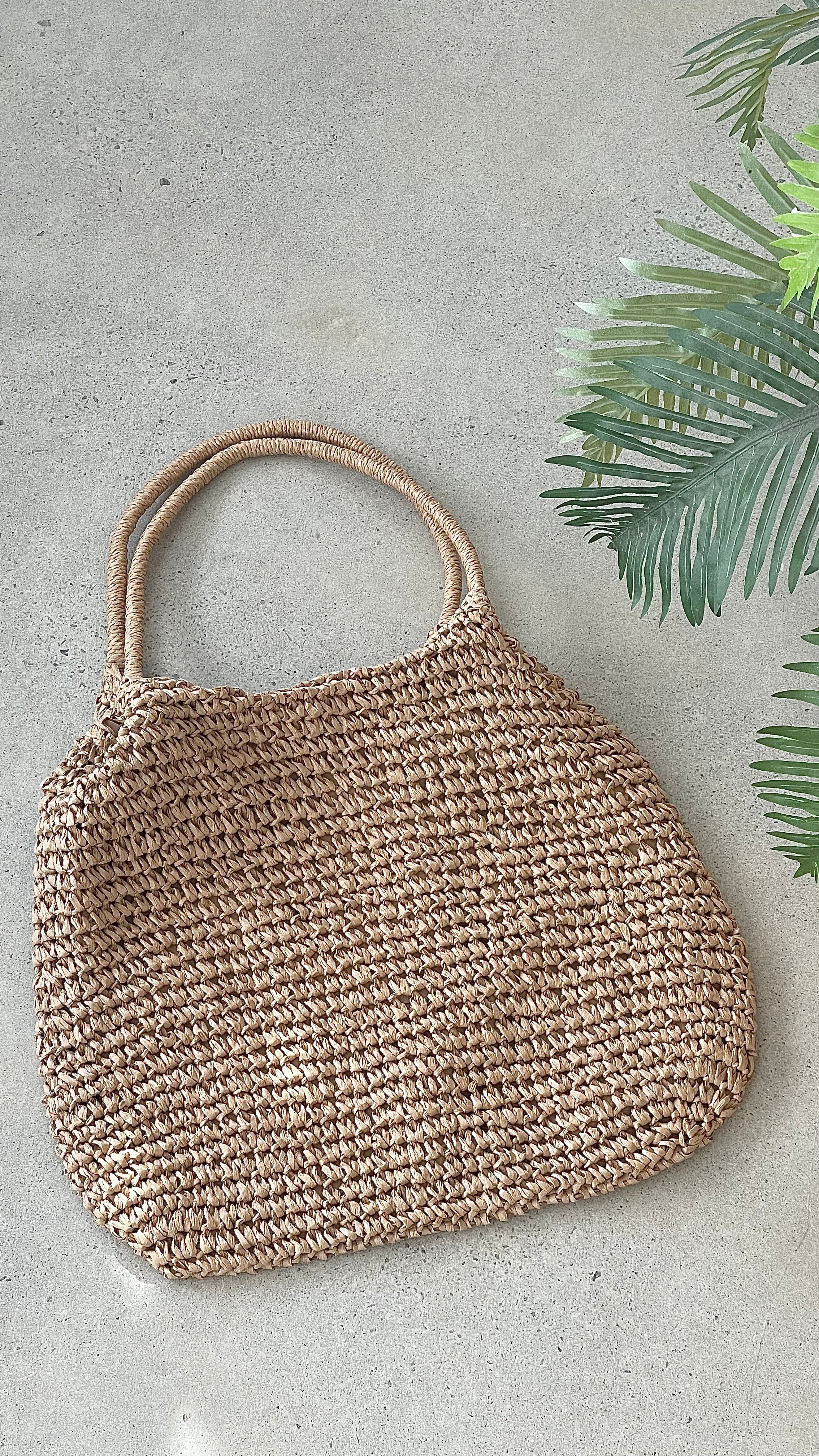 Solana Summer Tote Bag - Tan Straw - Billy J