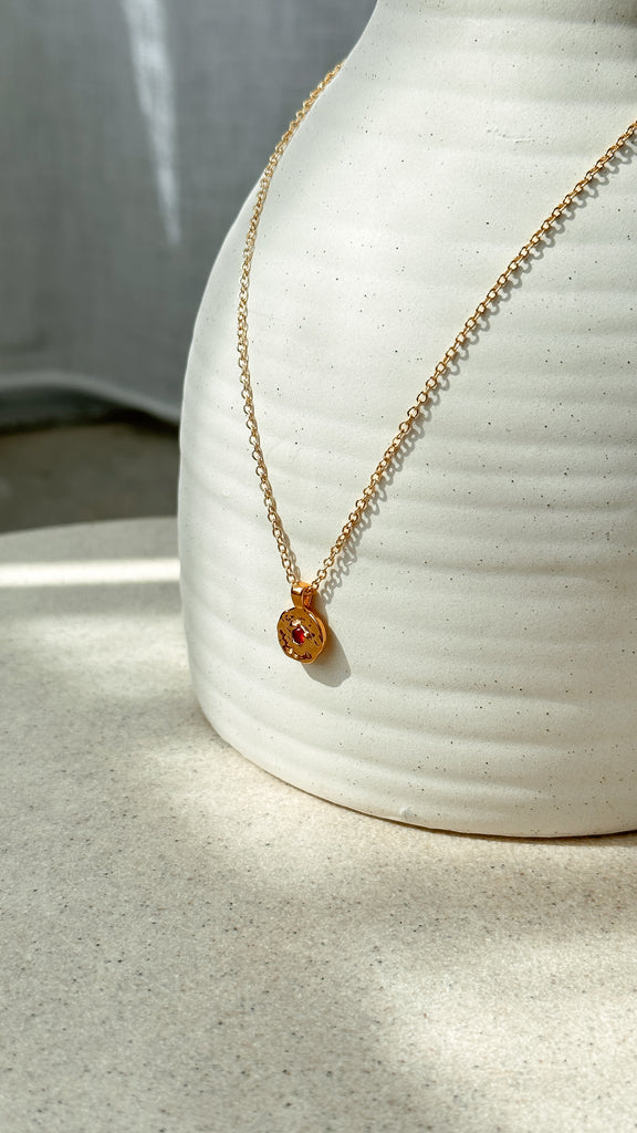 January Birthstone Necklace - Garnet - Billy J