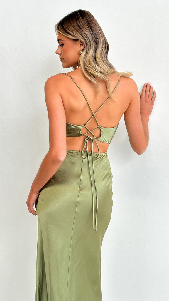 Sloan Midi Dress - Olive - Billy J