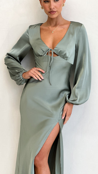 Load image into Gallery viewer, Brigitte Maxi Dress - Green - Billy J
