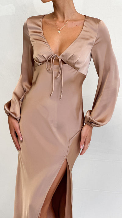 Load image into Gallery viewer, Brigitte Maxi Dress - Latte - Billy J
