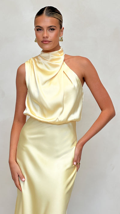 Load image into Gallery viewer, Esther Maxi Dress - Yellow - Billy J
