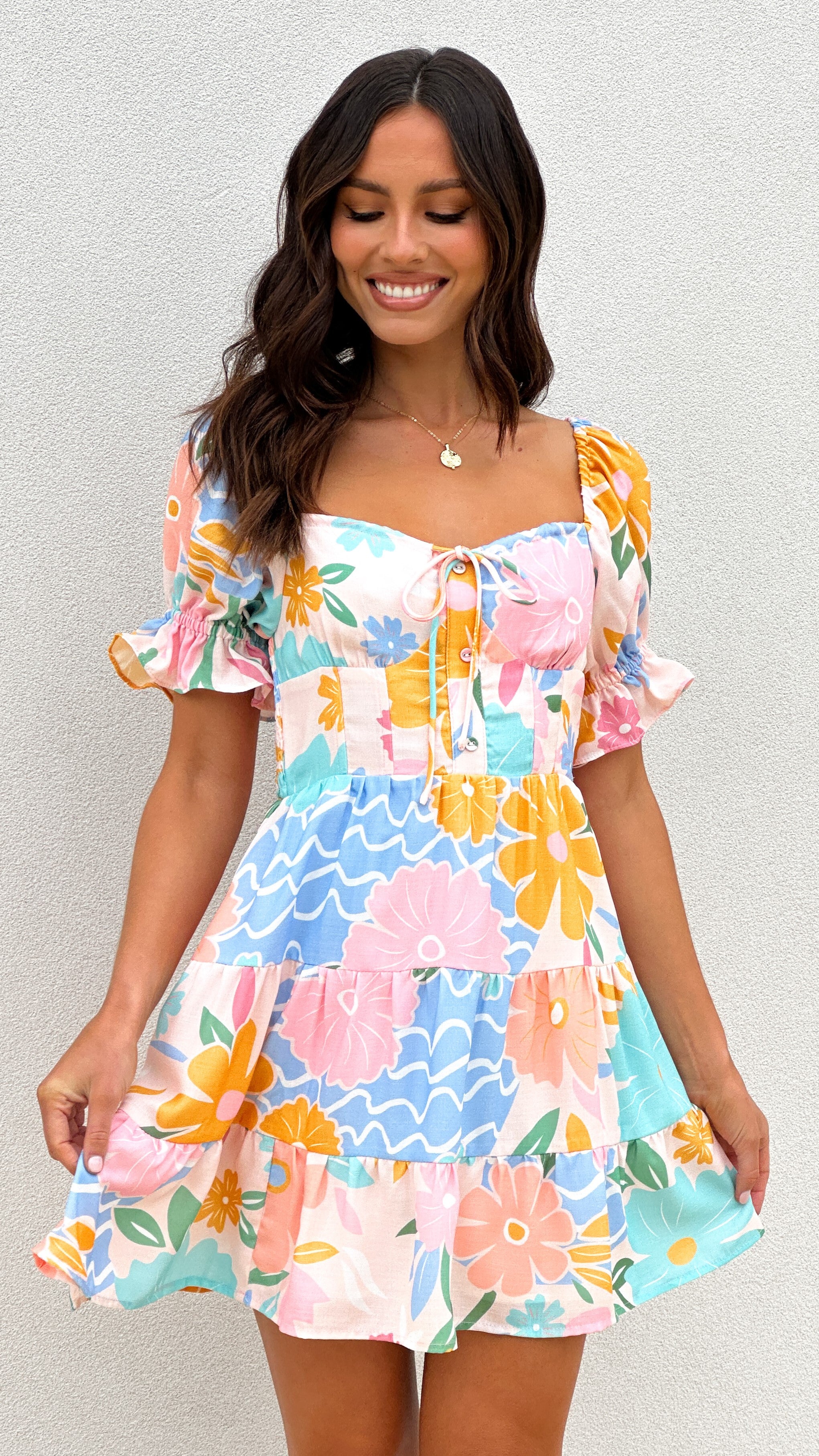 Kaley Mini Dress - Blush Petal - Billy J