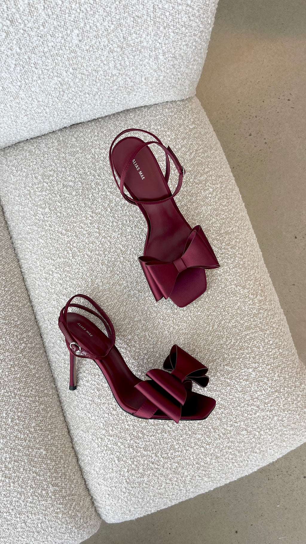 Gabby Heel - Burgundy Satin - Billy J