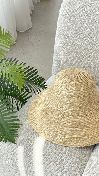 Load image into Gallery viewer, Caley Hat - Raffia Straw - Billy J
